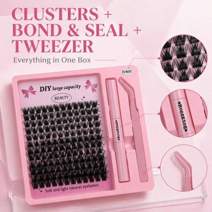 Lightweight False Lash Clusters With Bond & Seal Glue