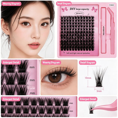 Lightweight False Lash Clusters With Bond & Seal Glue