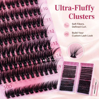 Lightweight False Lash Clusters With Bond & Seal Glue