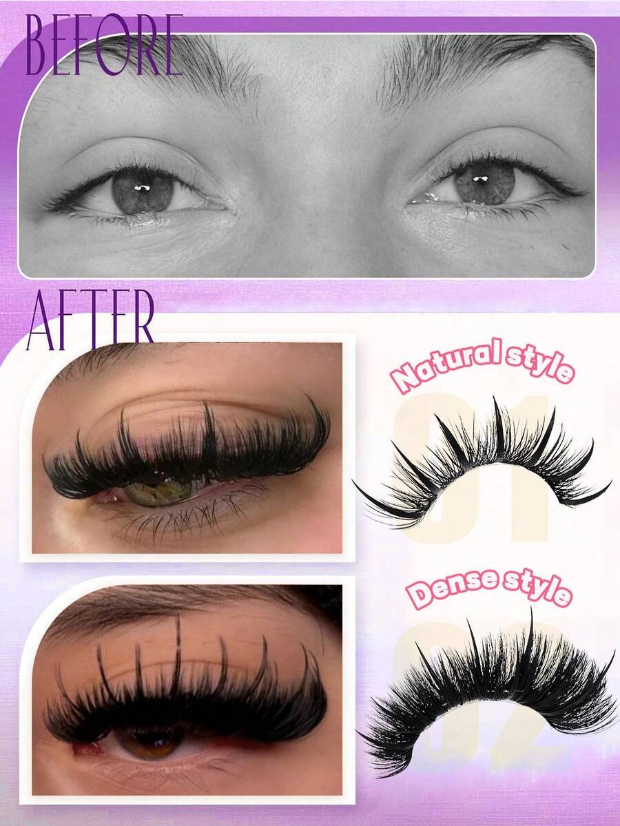 1168/584pcs Wispy Spiky Lash Clusters, Fairy Wild D-Curl Voluminous Segmented Eyelashes, Multi Length Self-Grafting DIY Lash Extensions With Lash Glue, Tweezers Remover, Soft Layered Eye Lashes, For Daily Makeup, Wedding, Party, Travel, Halloween